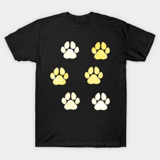 Paw Print Sticker Pack Yellow Prints T-Shirt